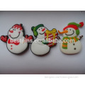 custom 3d soft pvc Christmas snowmen figure magent refrigerator stickers